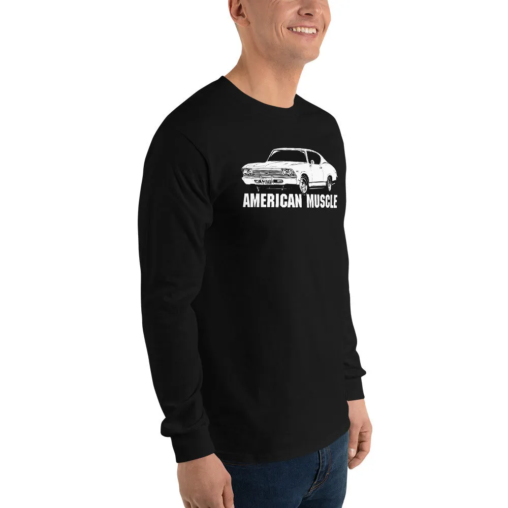 1969 Chevelle Car Long Sleeve T-Shirt American Muscle Car Shirt