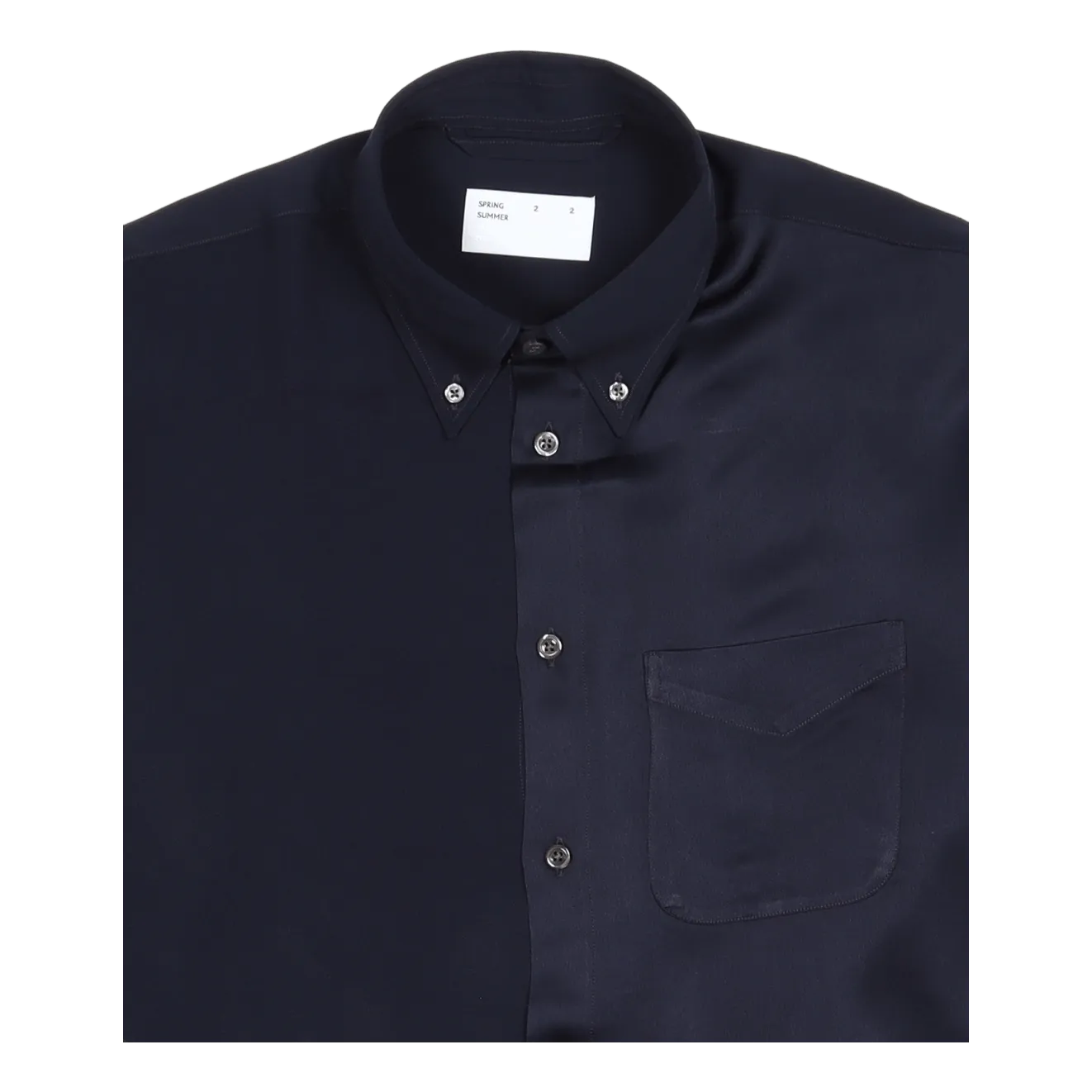 A.bd Shirt Navy Viscose Sateen