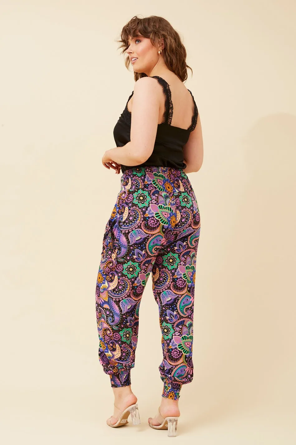 ABSTRACT PRINT HAREM PANTS