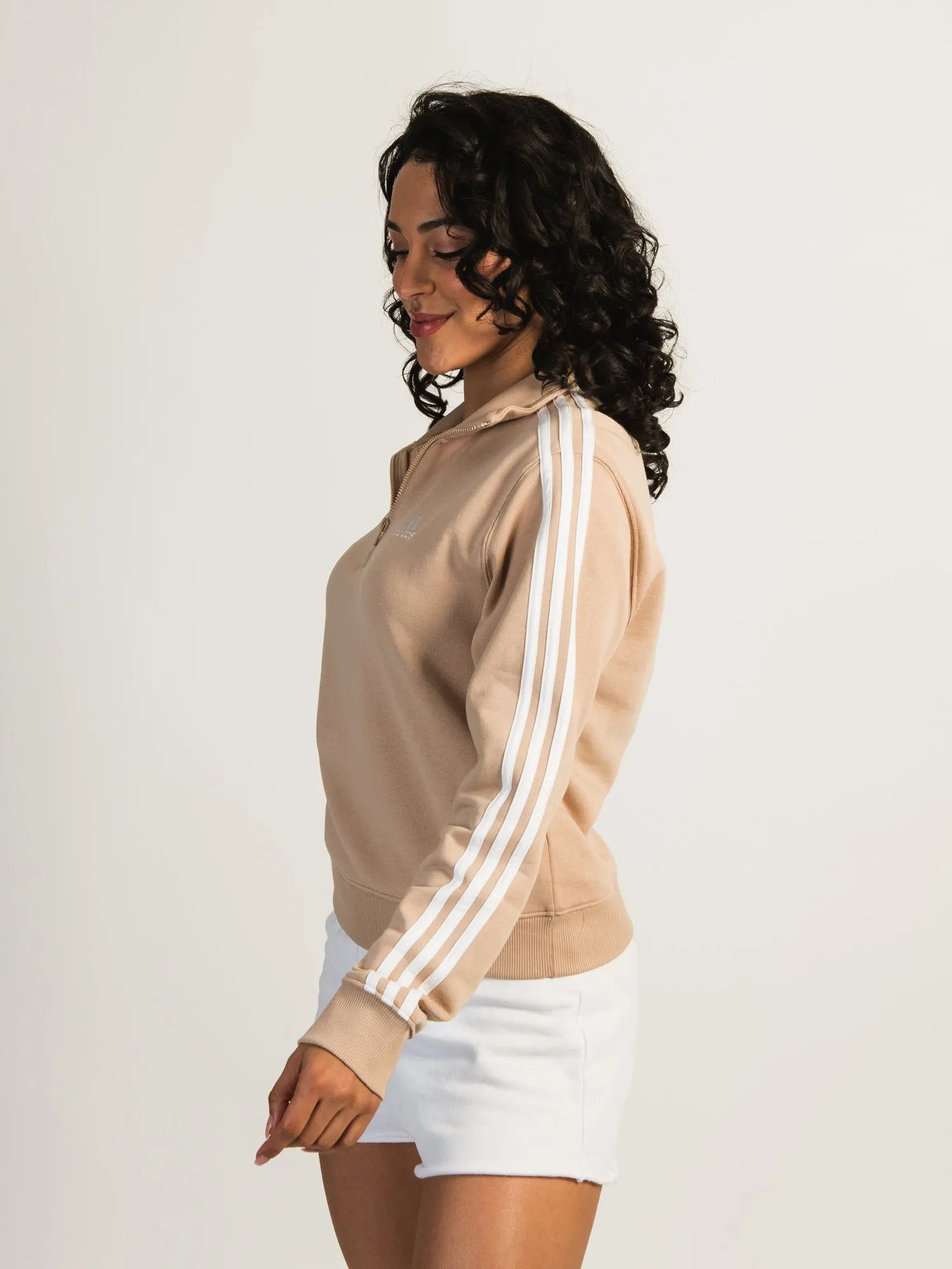 ADIDAS 3-STRIPES QUARTER ZIP SWEATER