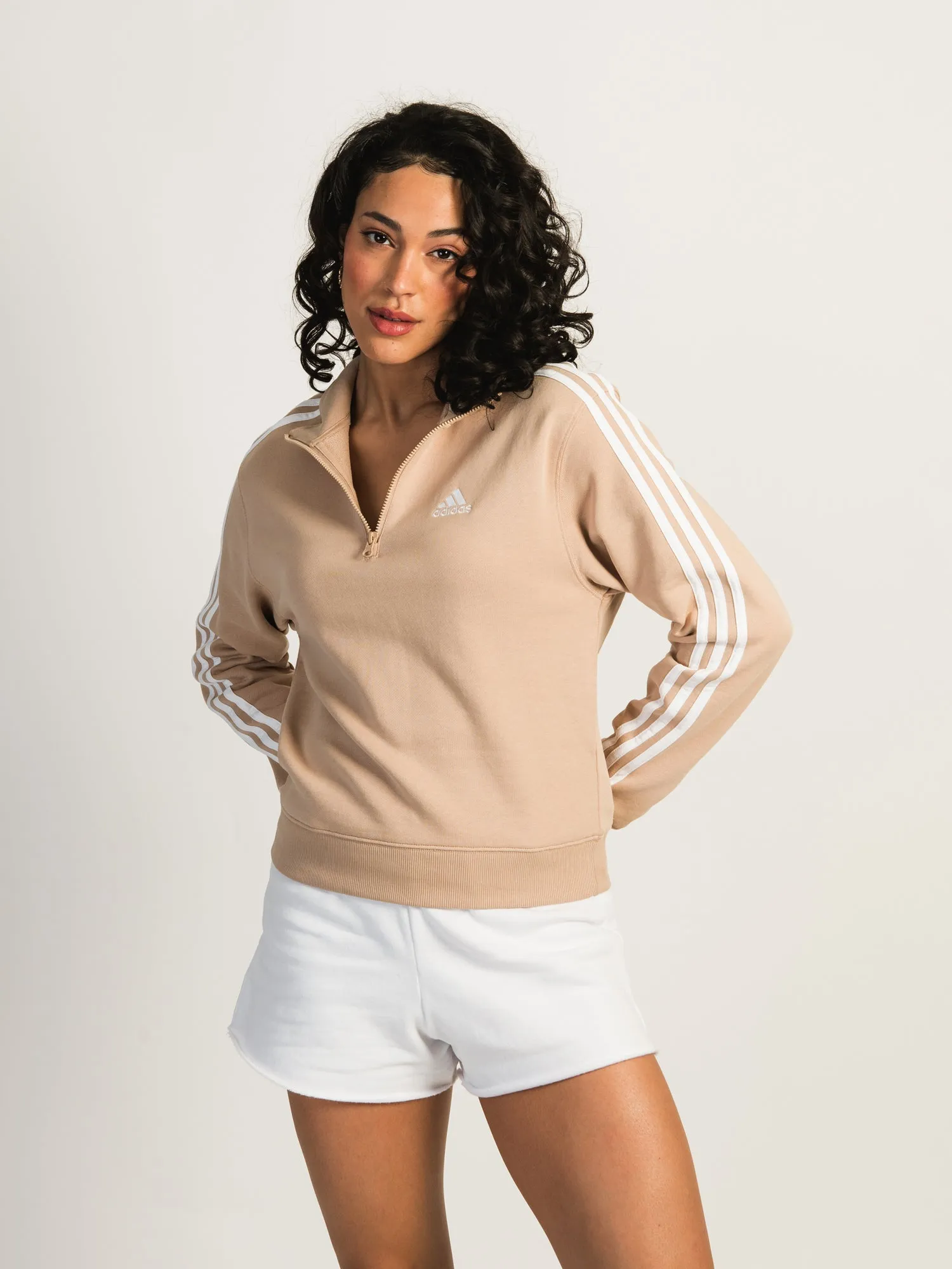 ADIDAS 3-STRIPES QUARTER ZIP SWEATER