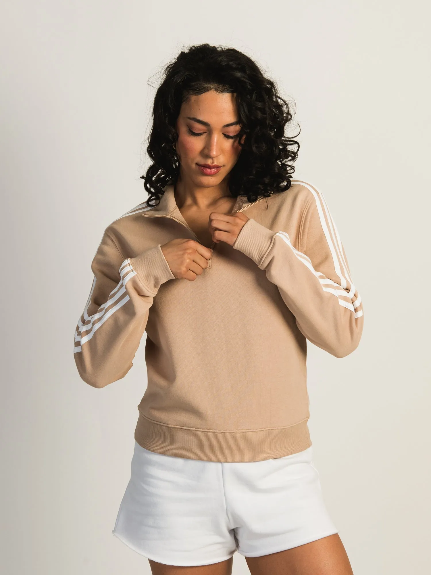 ADIDAS 3-STRIPES QUARTER ZIP SWEATER