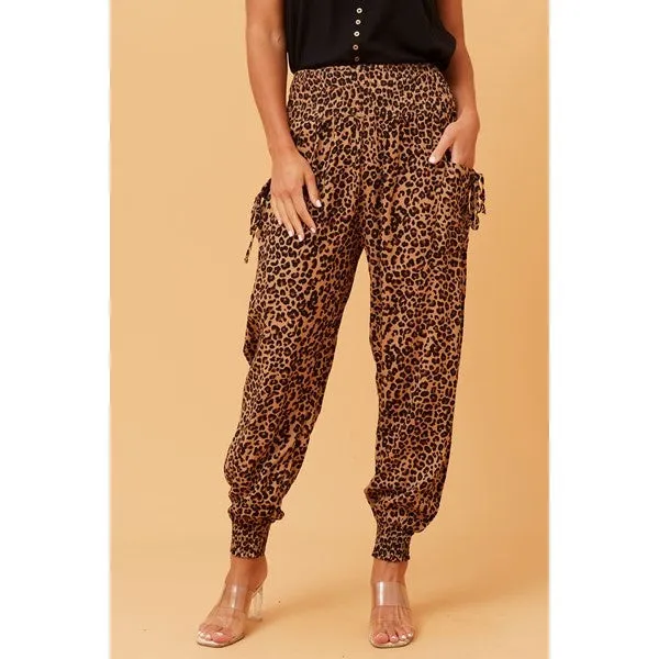 ANIMAL PRINT HAREM PANTS