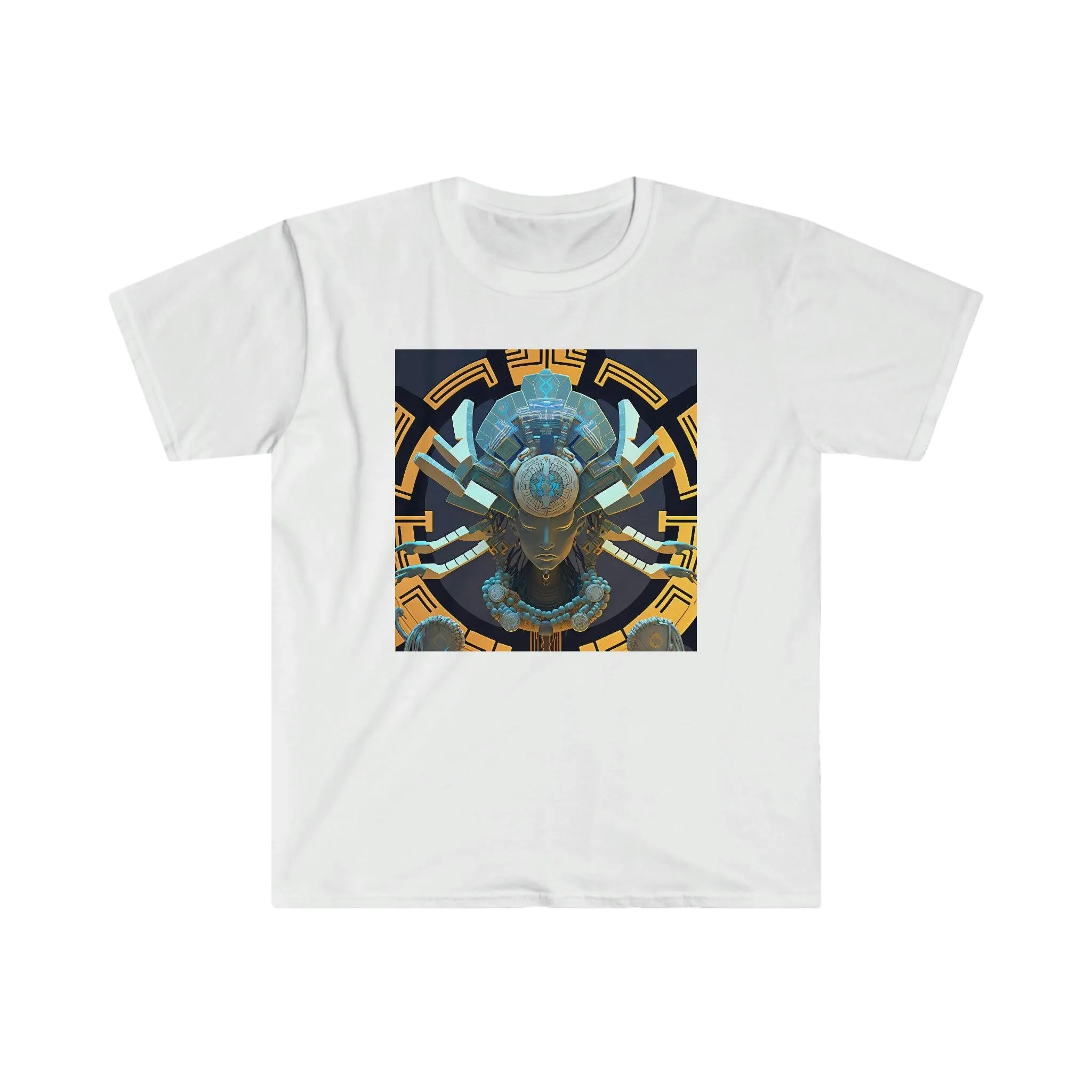 Artificial Intelligence Generated Art T-shirt - Men's and Women's Unisex - for Festival and Street Wear - Chaos Existence Bot v1.1