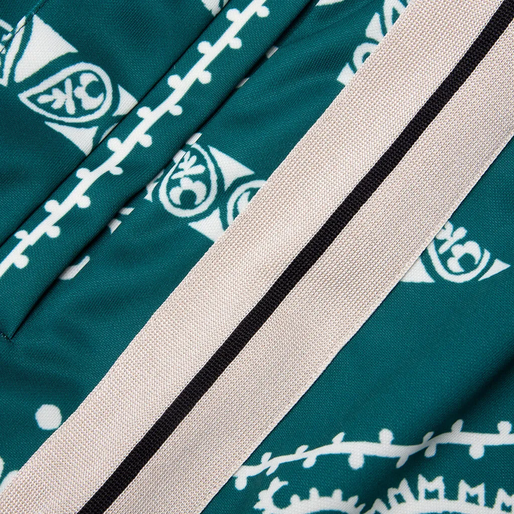 Bandana Track Pants - Green/White