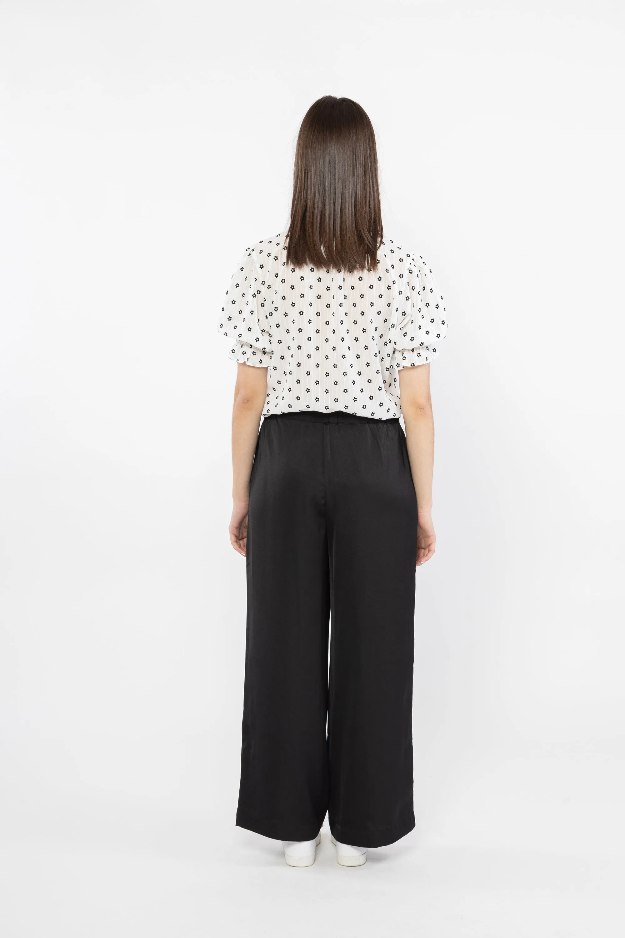 Billie The Label Curious Pant - Black Washer Satin