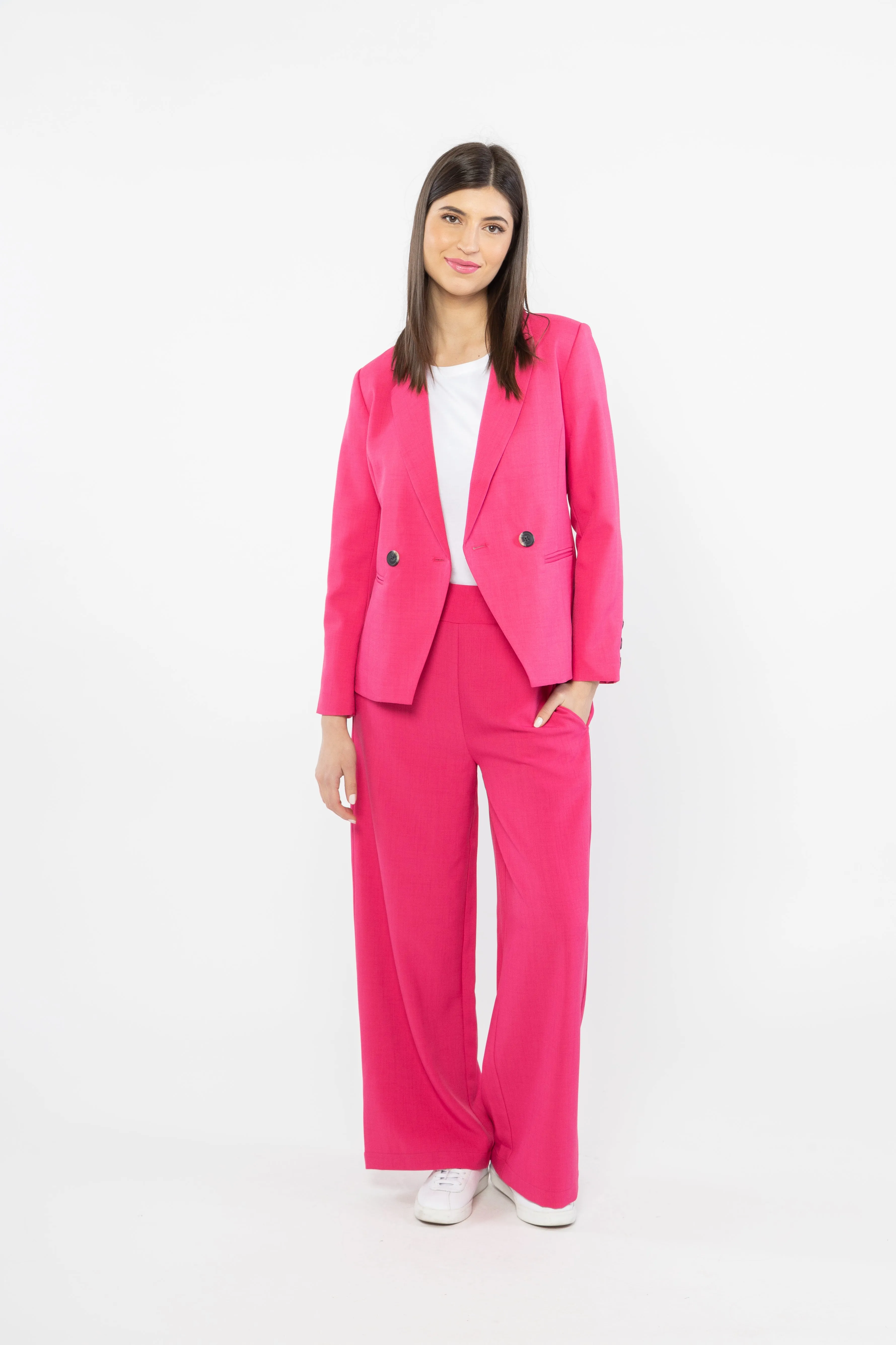 Billie The Label Essential Wide Leg Pants - Hot Pink