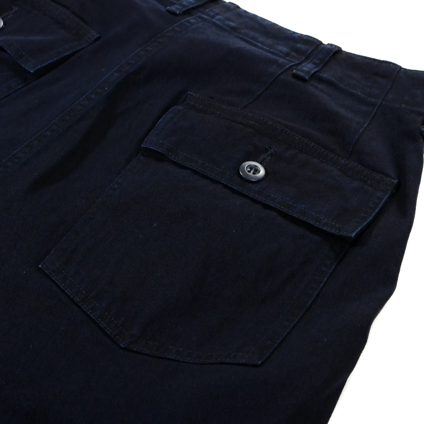 BLUE BLUE JAPAN COTTON TENCEL TWILL FATIGUE PANTS INDIGO