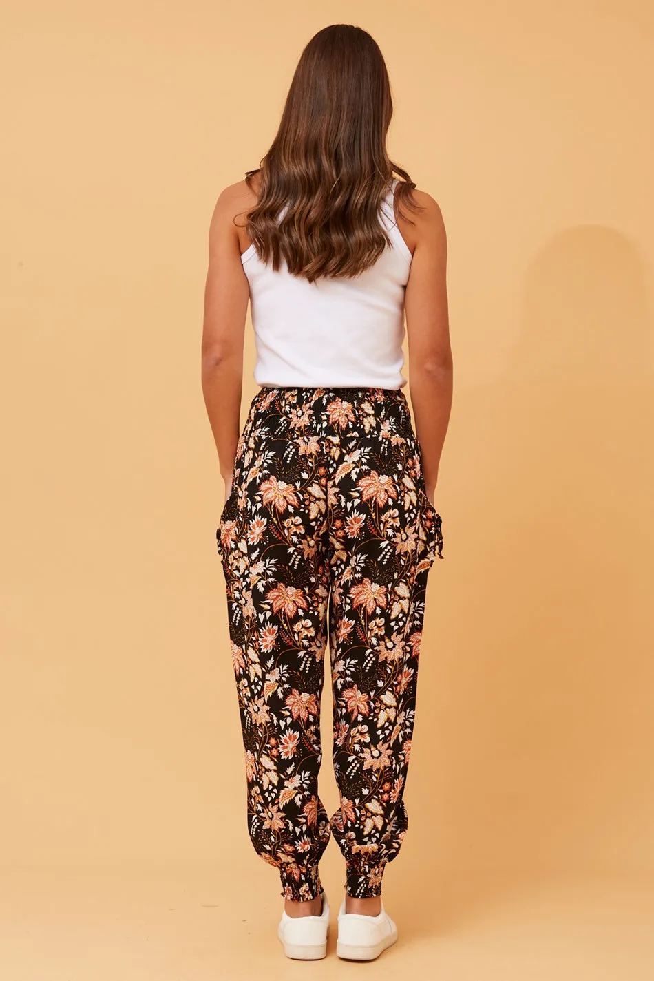 BOTANICAL PRINT HAREM PANTS