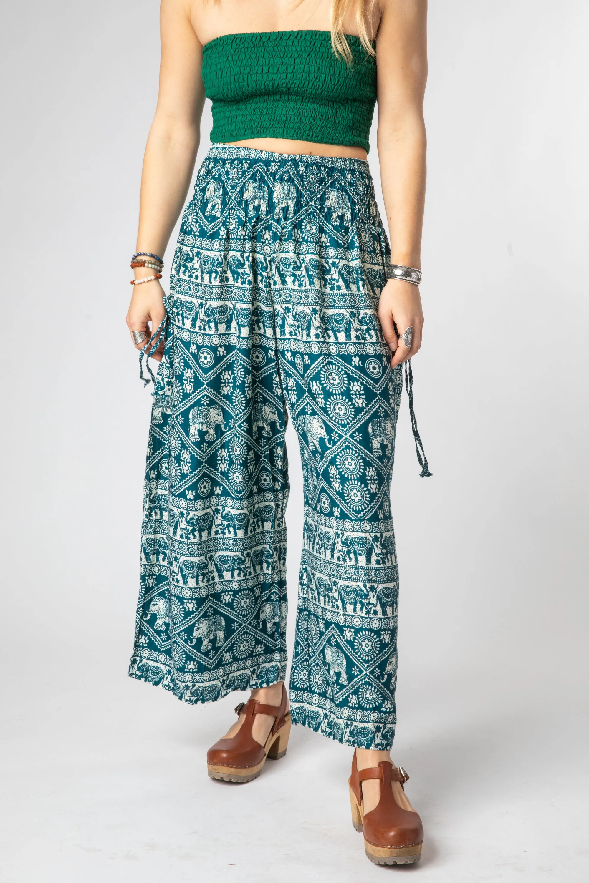 Vibrant Calypso-Inspired Elephant Print Relaxed Fit Pants for Ultimate Comfort