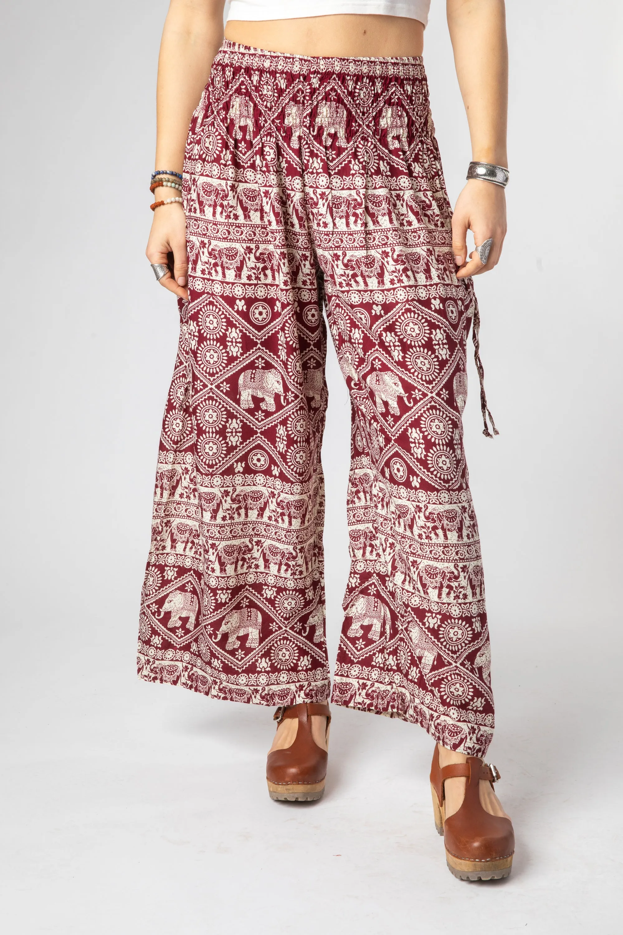 Vibrant Calypso-Inspired Elephant Print Relaxed Fit Pants for Ultimate Comfort