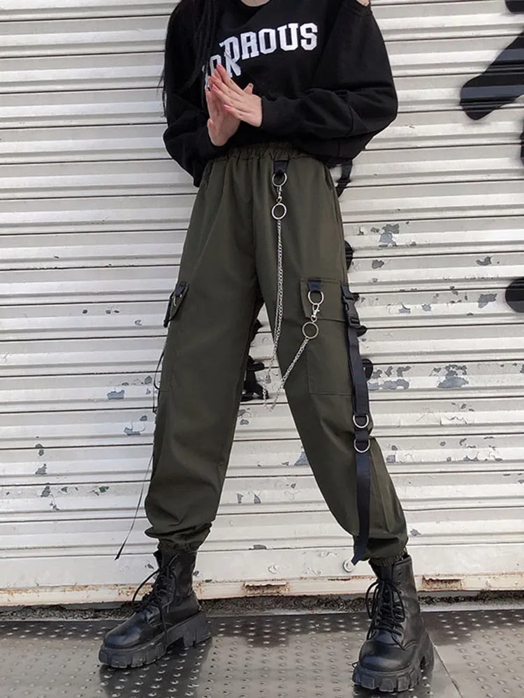 Cargo Pants With Chain