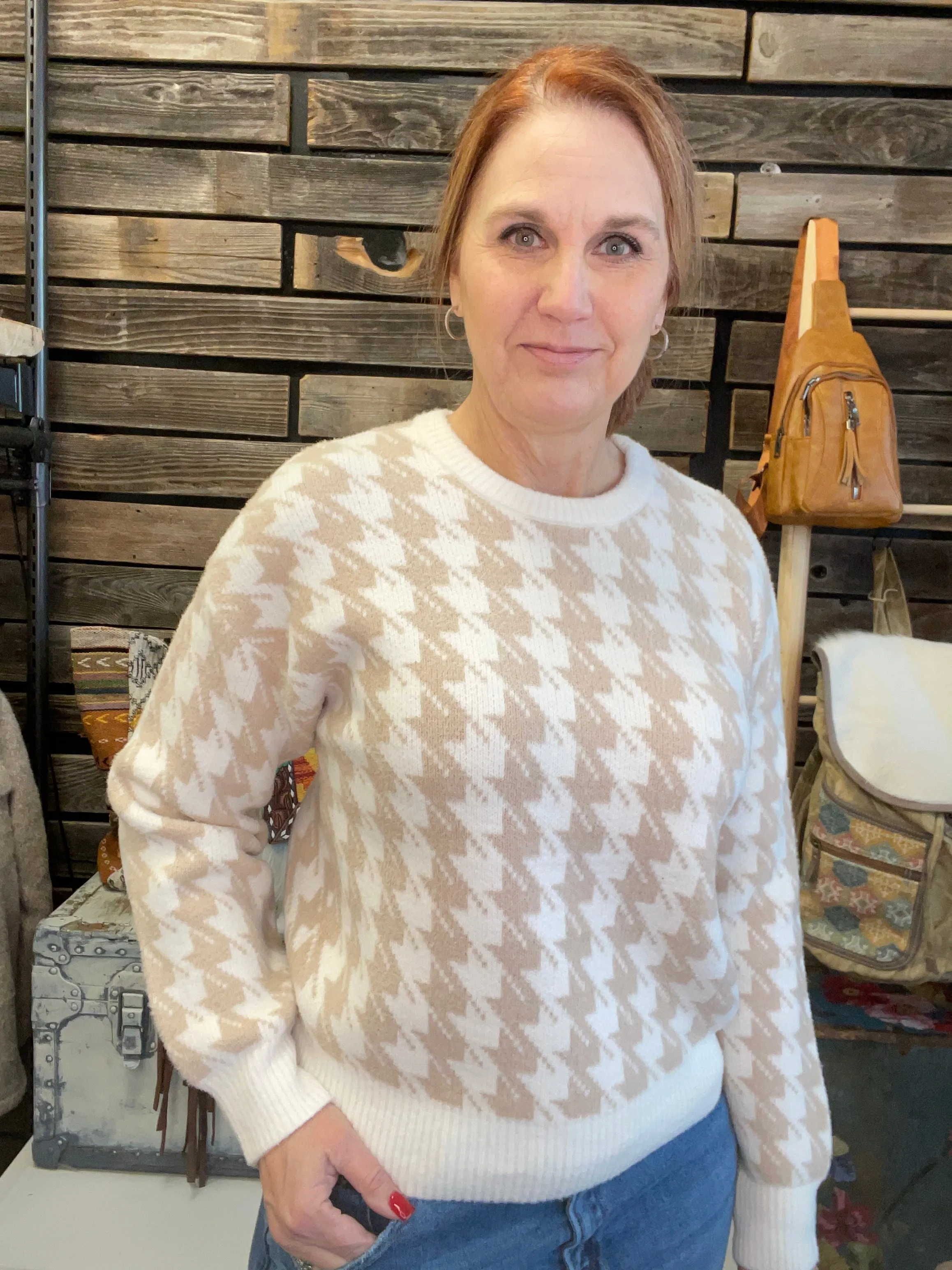 Cedar Houndstooth Sweater