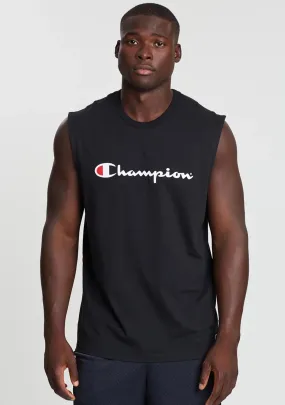 Champion Script Sport Singlet <br> AW8VN BLK