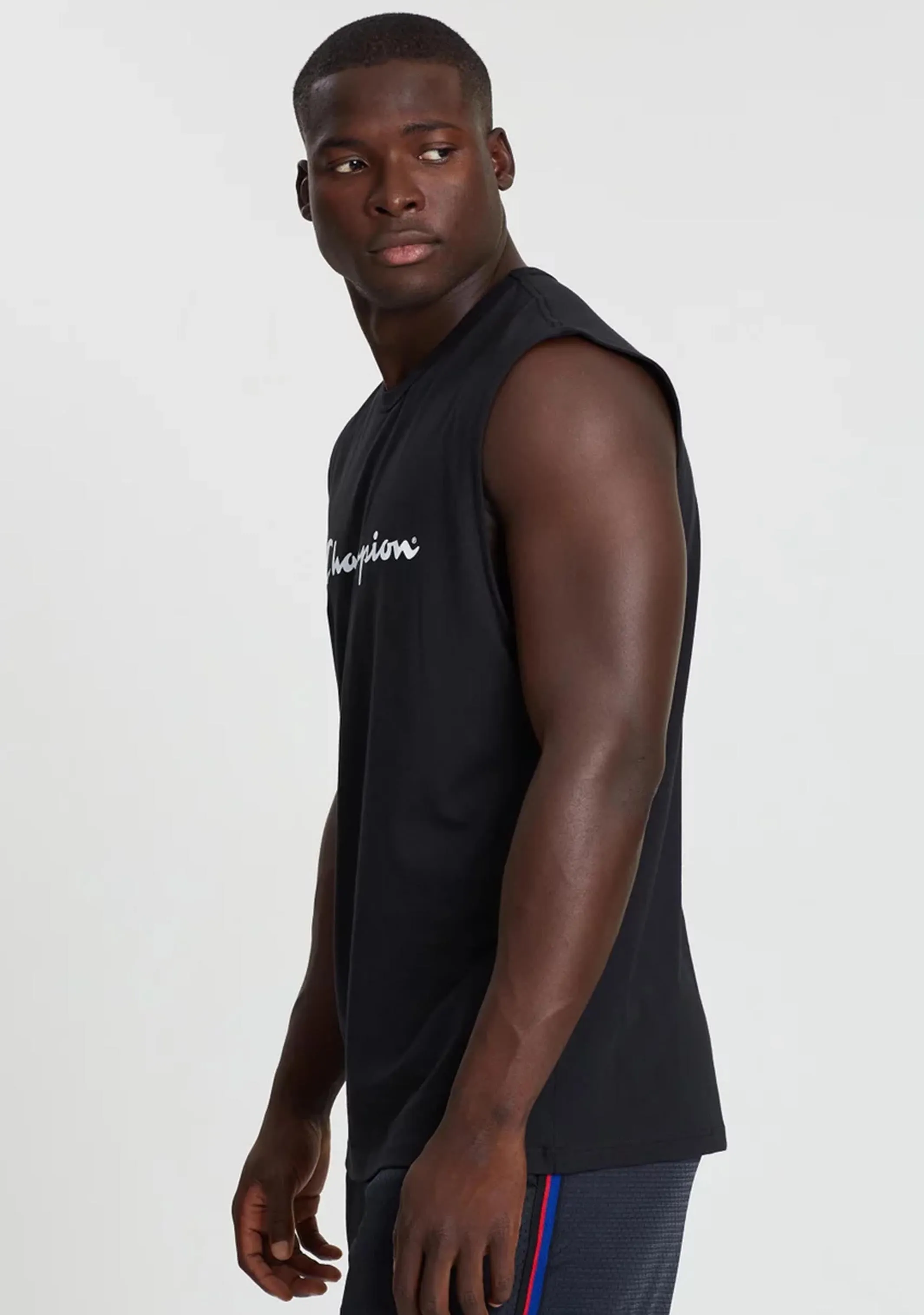 Champion Script Sport Singlet <br> AW8VN BLK