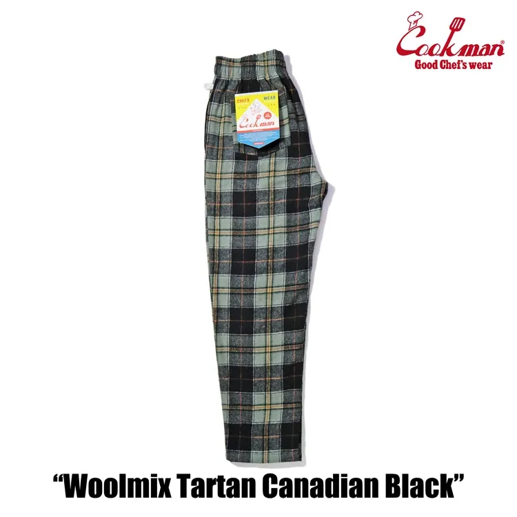 Cookman Chef Pants - Woolmix Tartan : Canadian Black