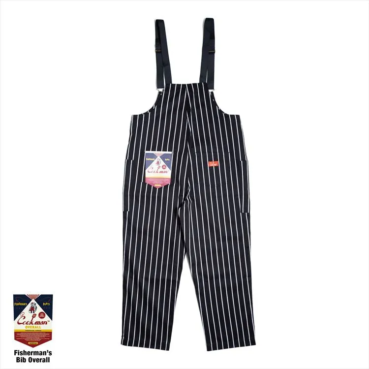 Cookman Fisherman's Bib Overall - Stripe : Black