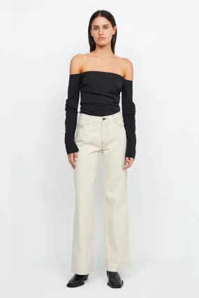 DYLAN HIGH WAISTED PANT-ECRU