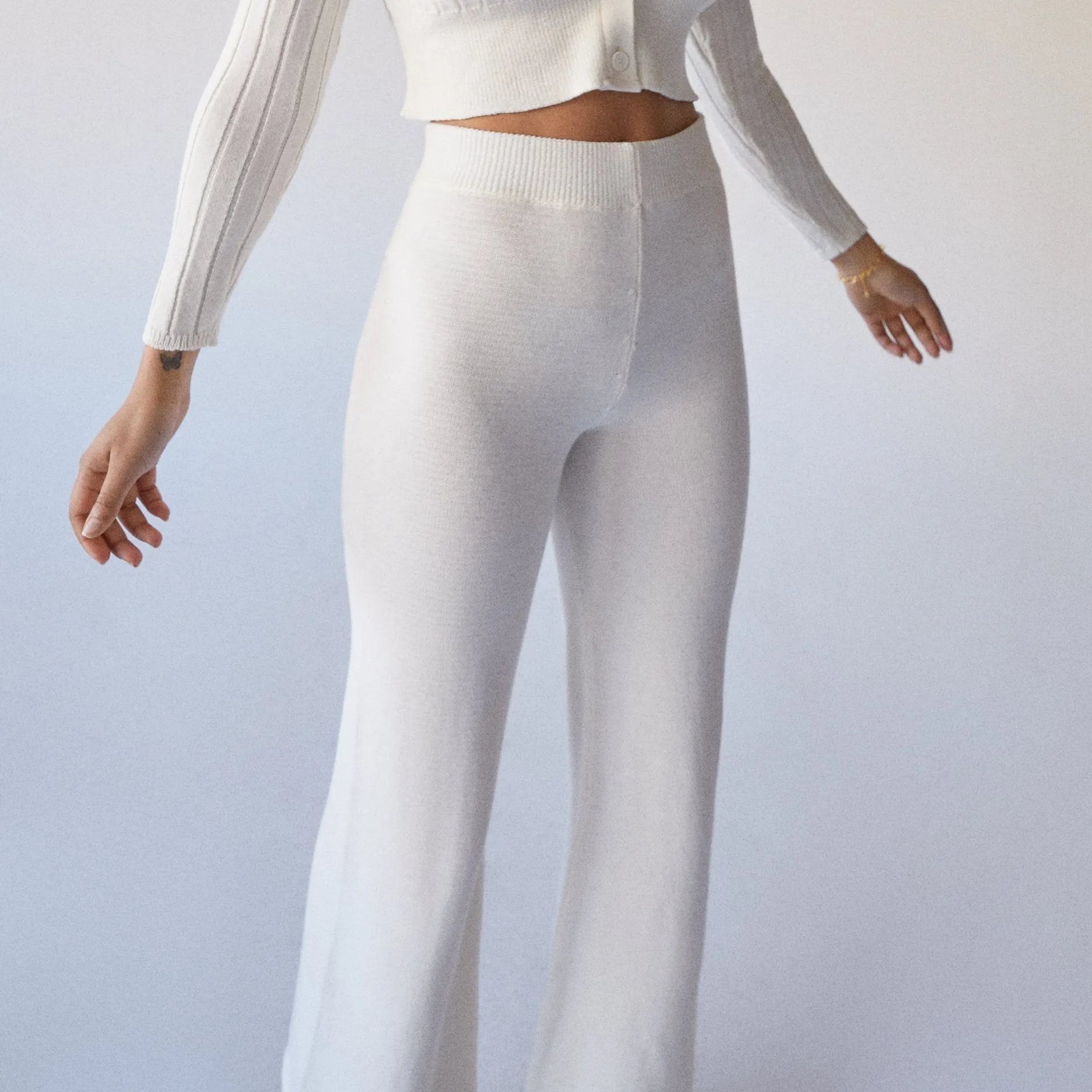 Easy Cream Tricot Pants