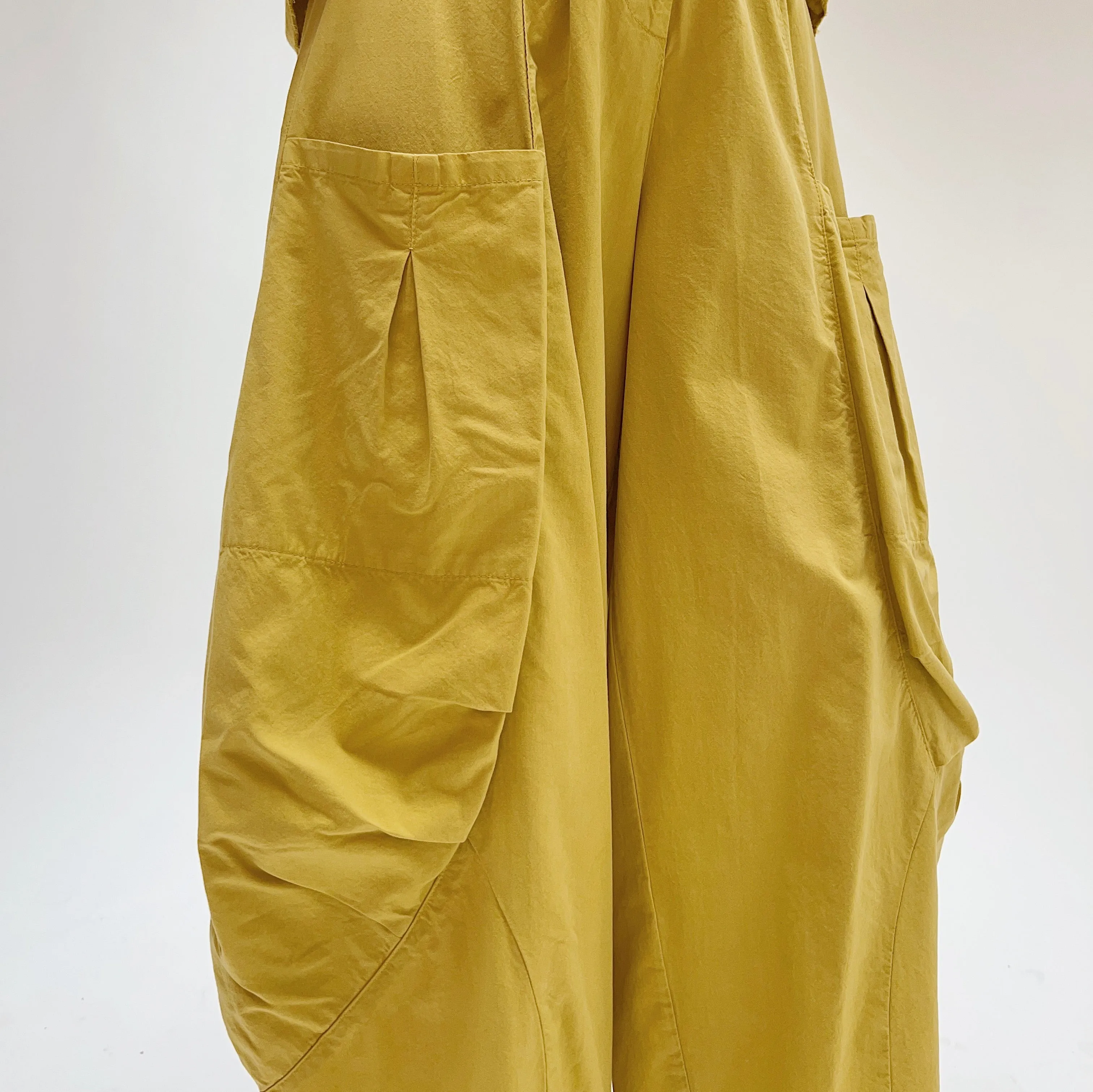 Eleven Stitch | Double Pocket Cotton Pant in Goldenrod