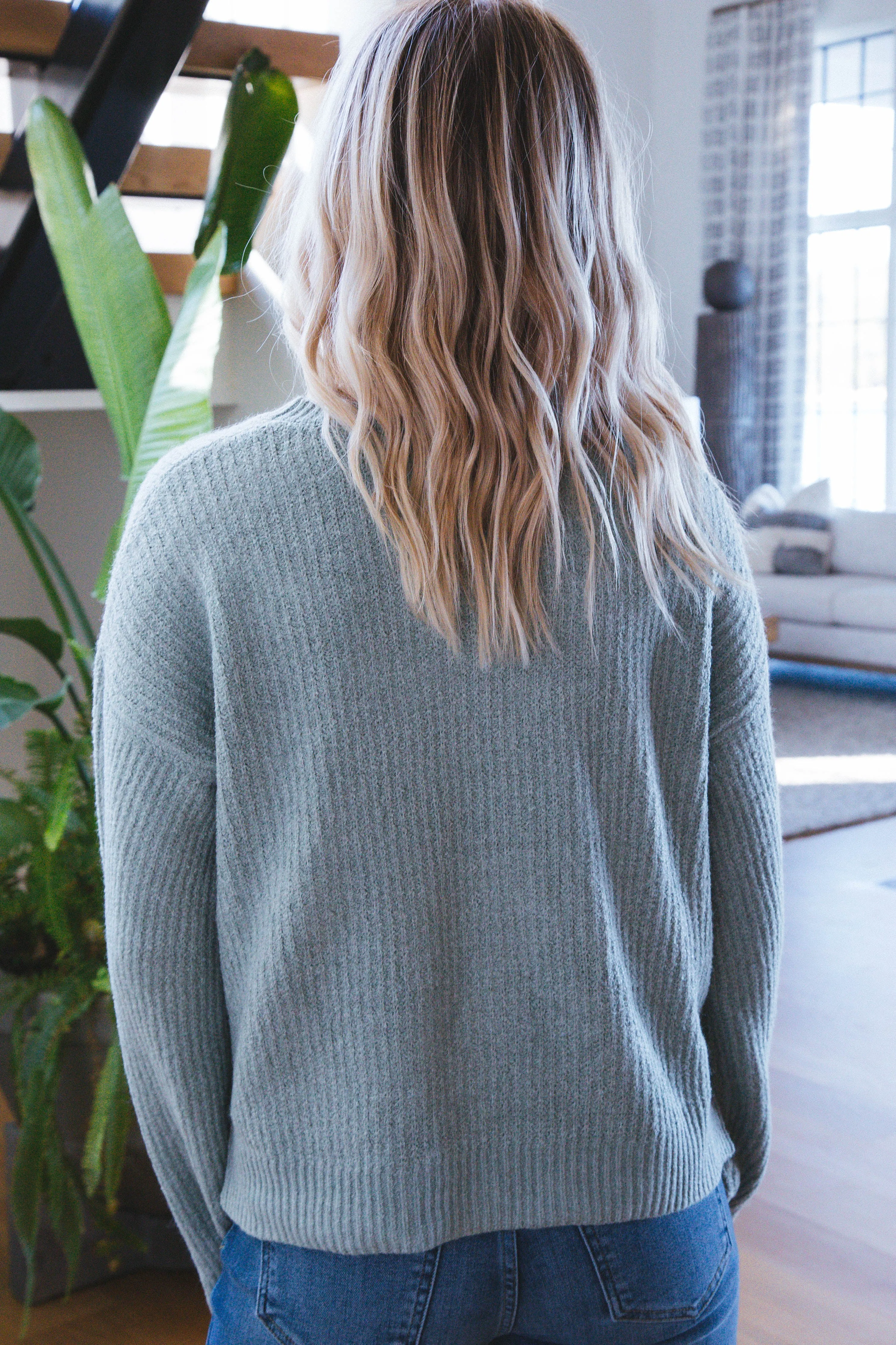 Ember Drop Shoulder Sweater, Iceberg Green