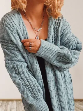 Flower Drop Sleeve Cardigan Sweater