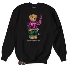 Foamposite Floral Sweater - Cheers Bear - Black