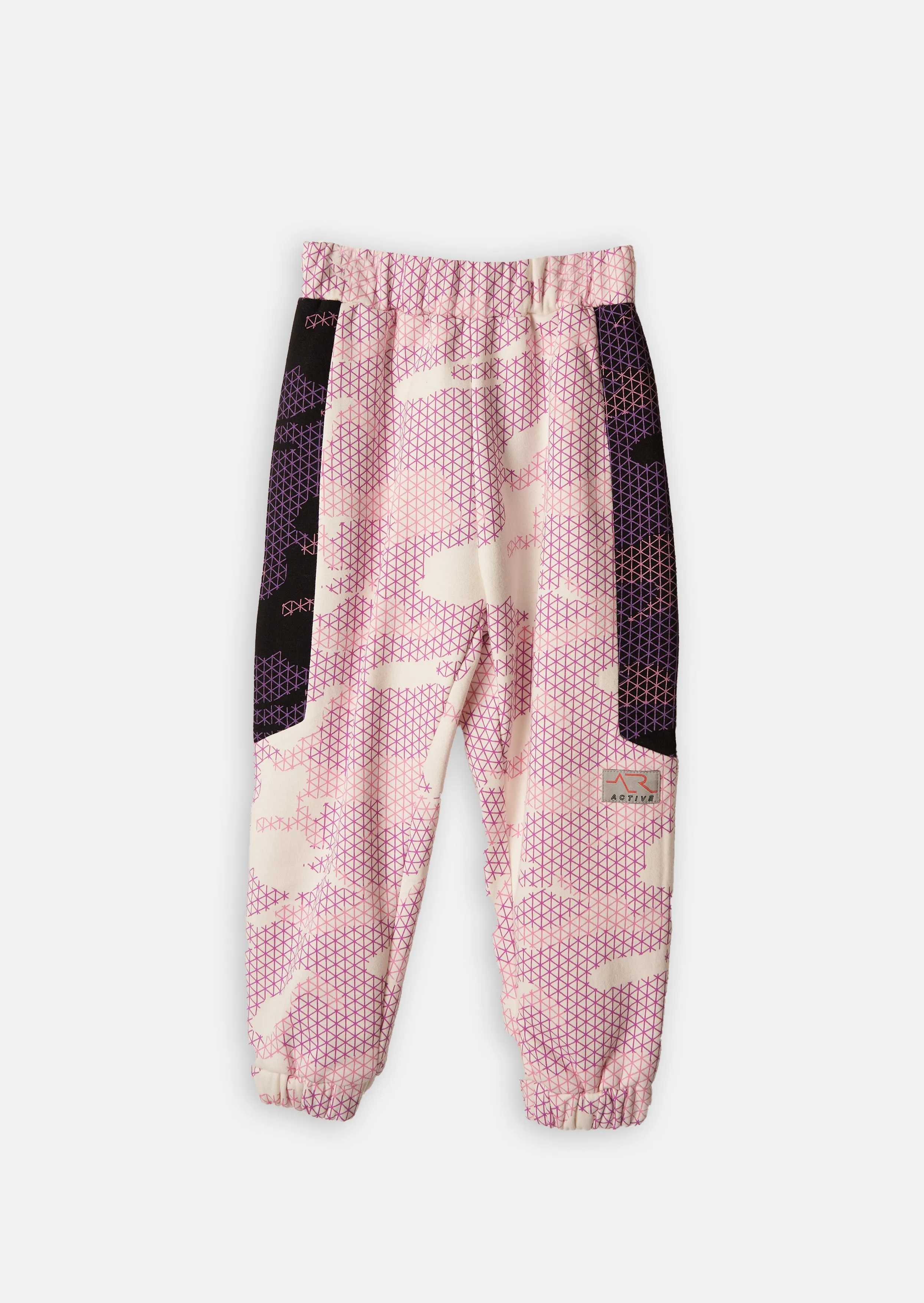 Girls Active Digital Camo Printed Pink Joggers