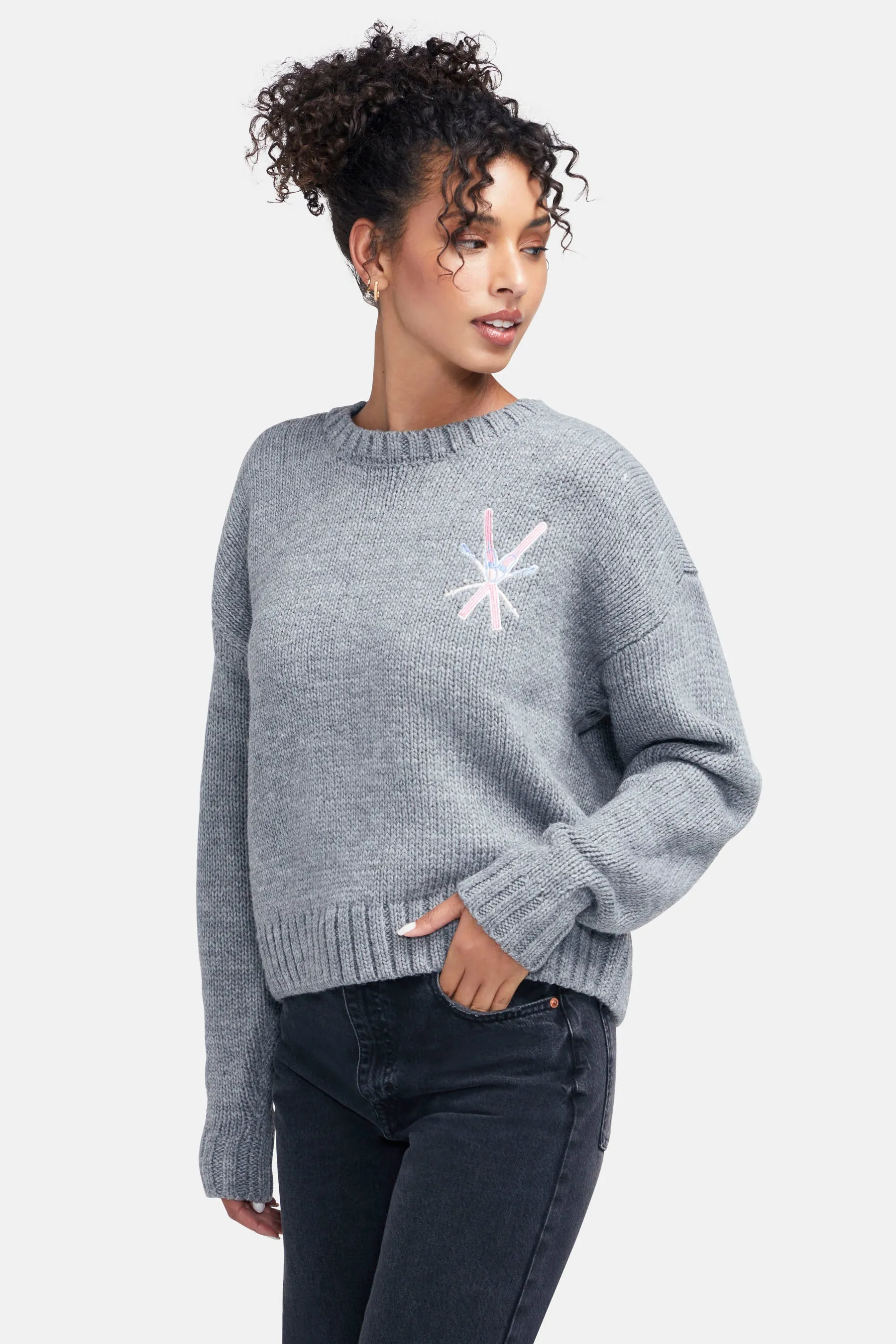 Go With Snow Sweater | Heather