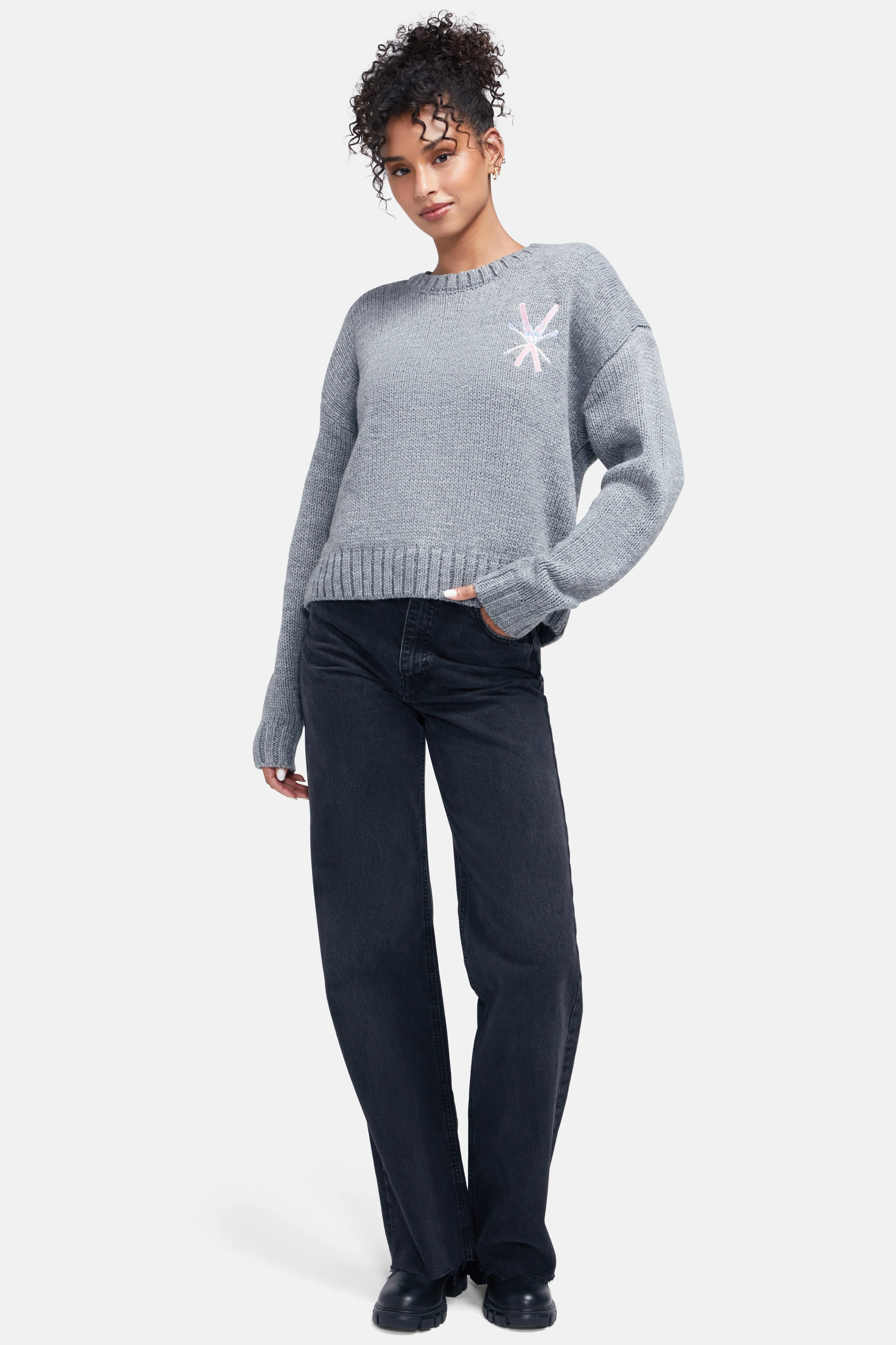 Go With Snow Sweater | Heather