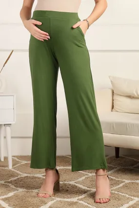 Green High Waist Maternity Pajama