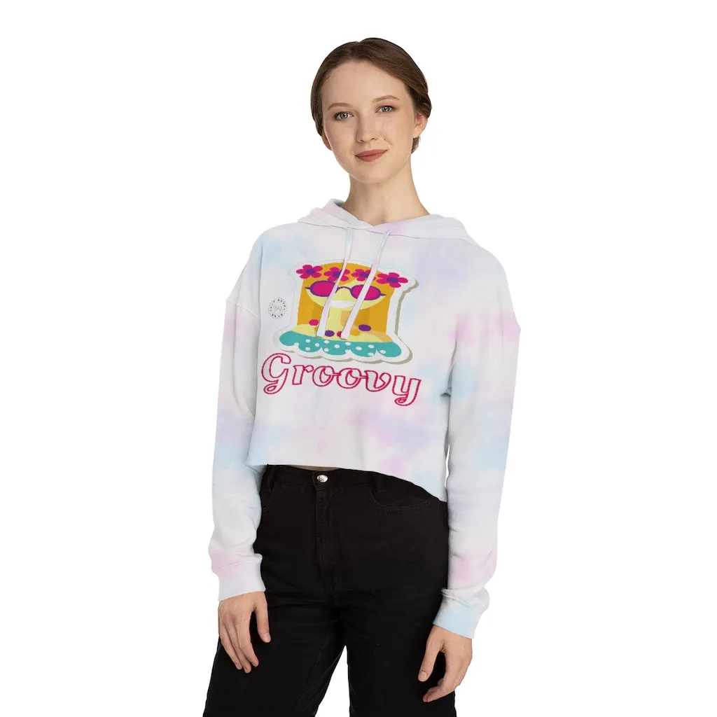 Groovy Hippie Cropped Hoodie