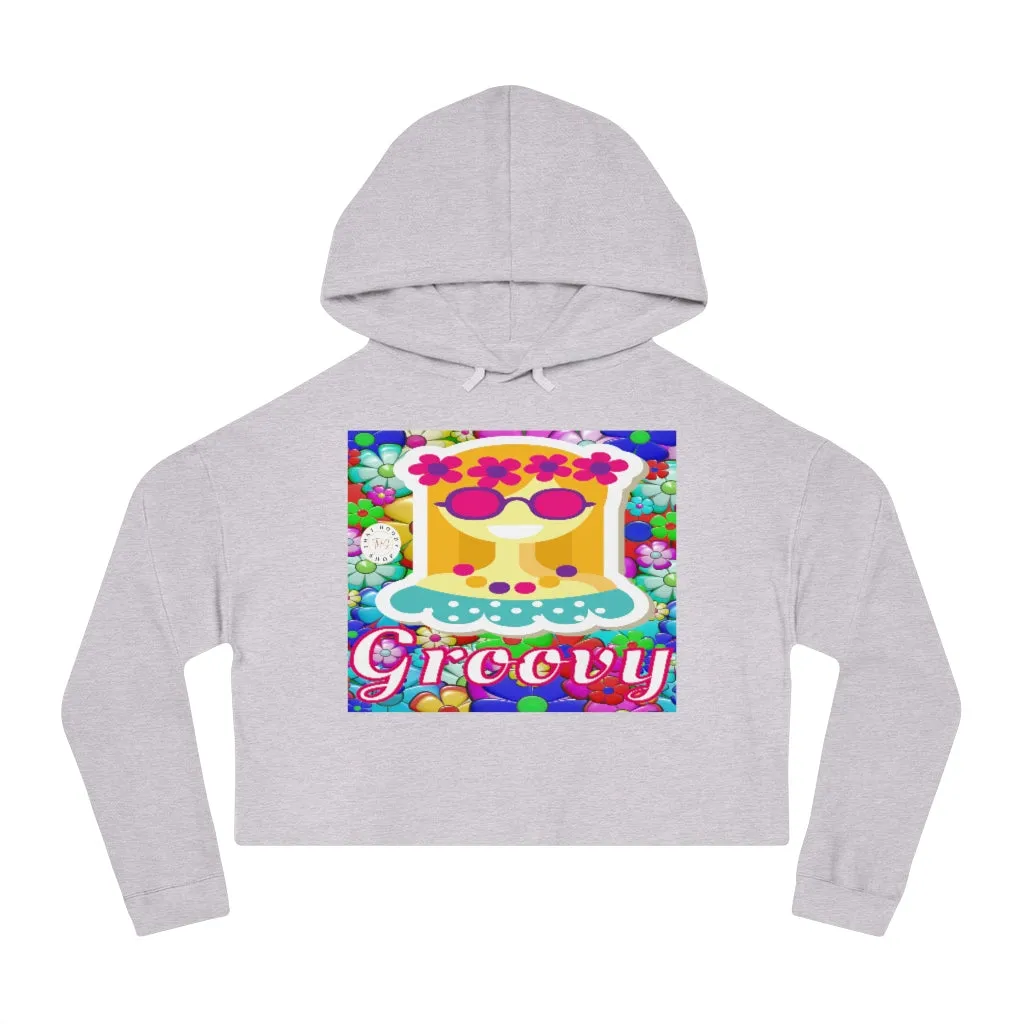 Groovy Hippie Cropped Hoodie