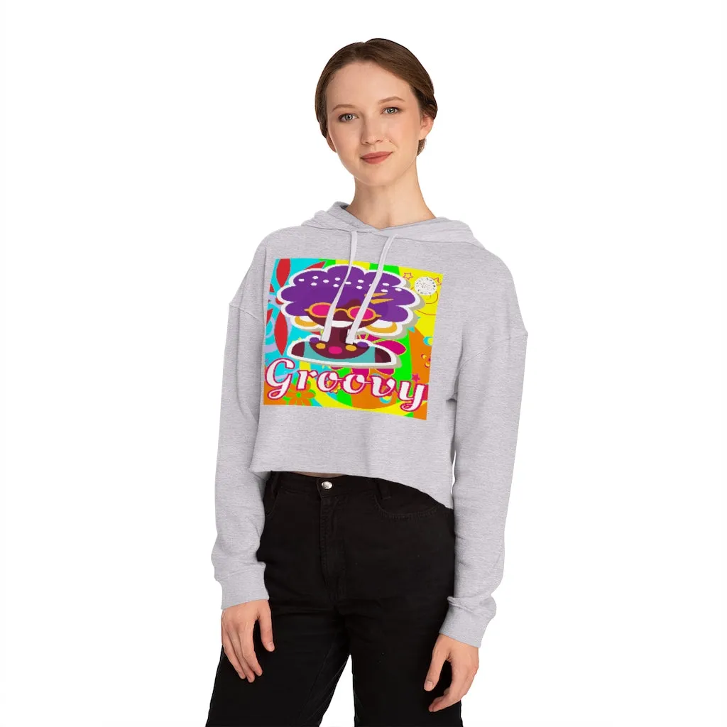 Groovy Hippie Cropped Hoodie