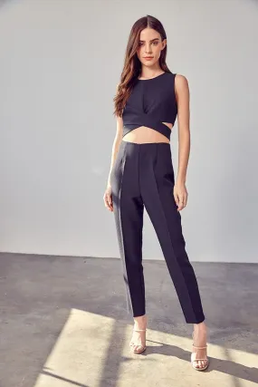 HIGH WAISTED SLIM TROUSER PANT