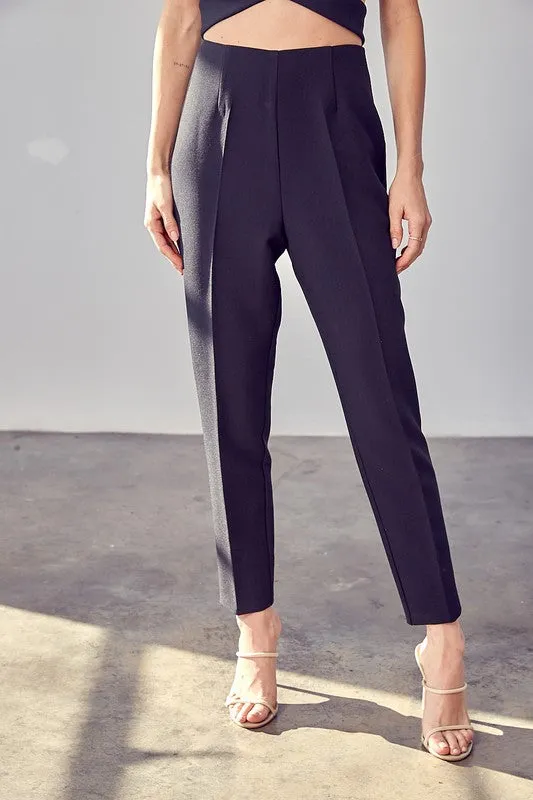 HIGH WAISTED SLIM TROUSER PANT