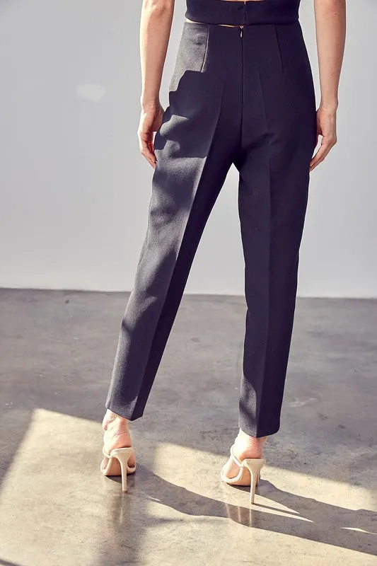 HIGH WAISTED SLIM TROUSER PANT