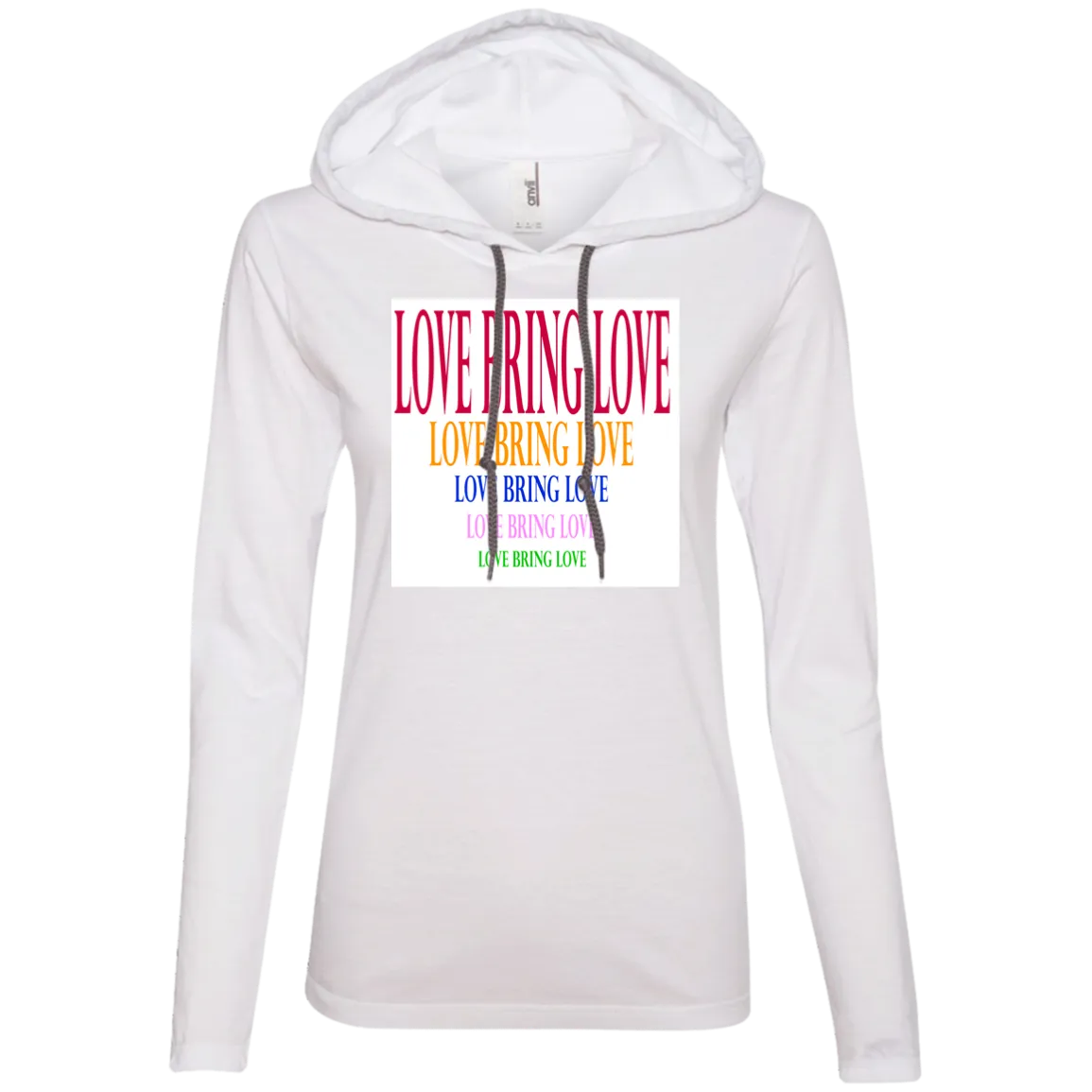 LOVE BRING LOVE 887L Anvil Ladies' LS T-Shirt Hoodie