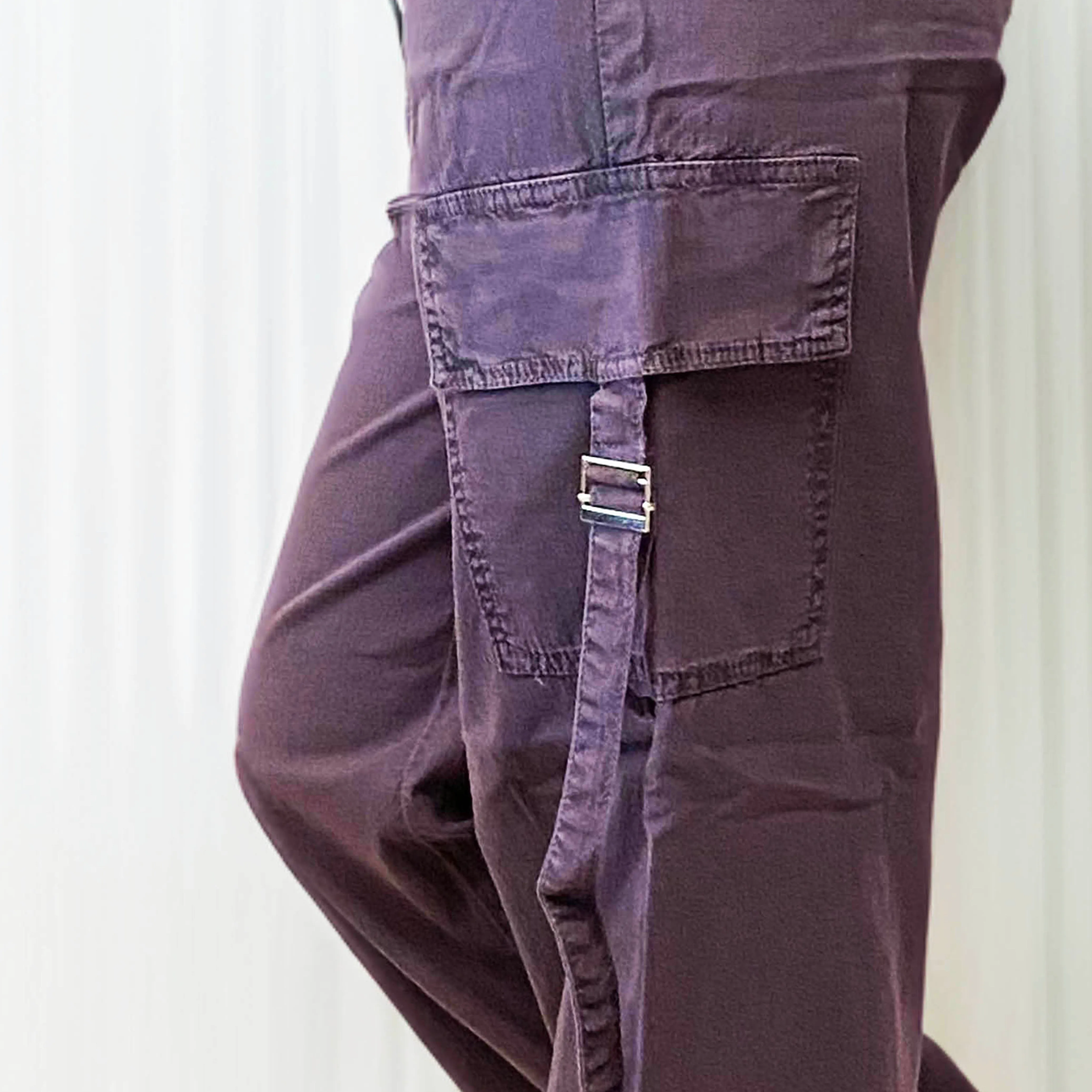 Mauve Straight Cargo Pants