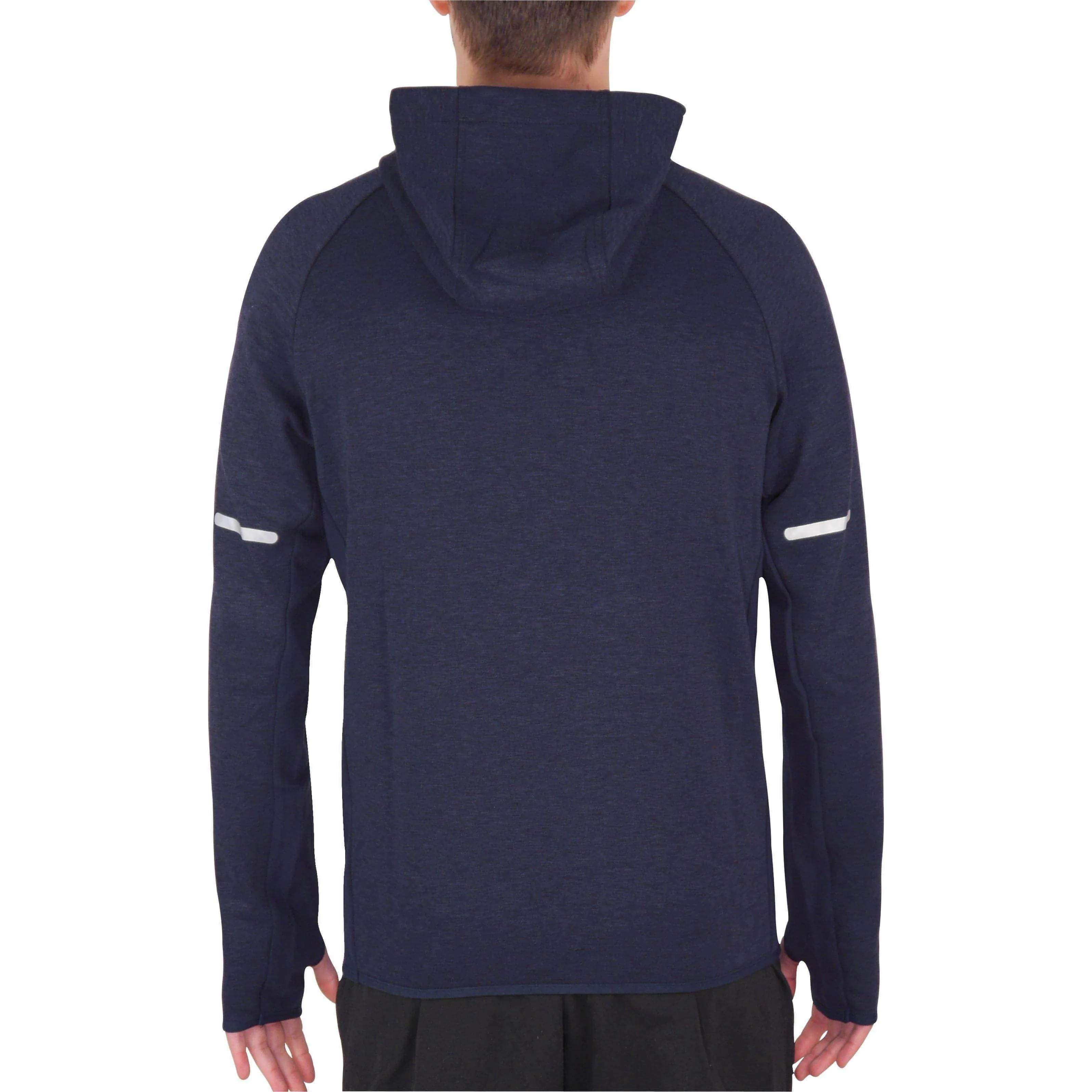 More Mile Marl Mens Running Hoody - Blue