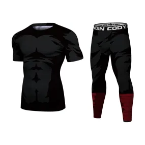 Naruto 'Rock Lee | Dark' Elite Short Sleeve Compression Rash Guard Set