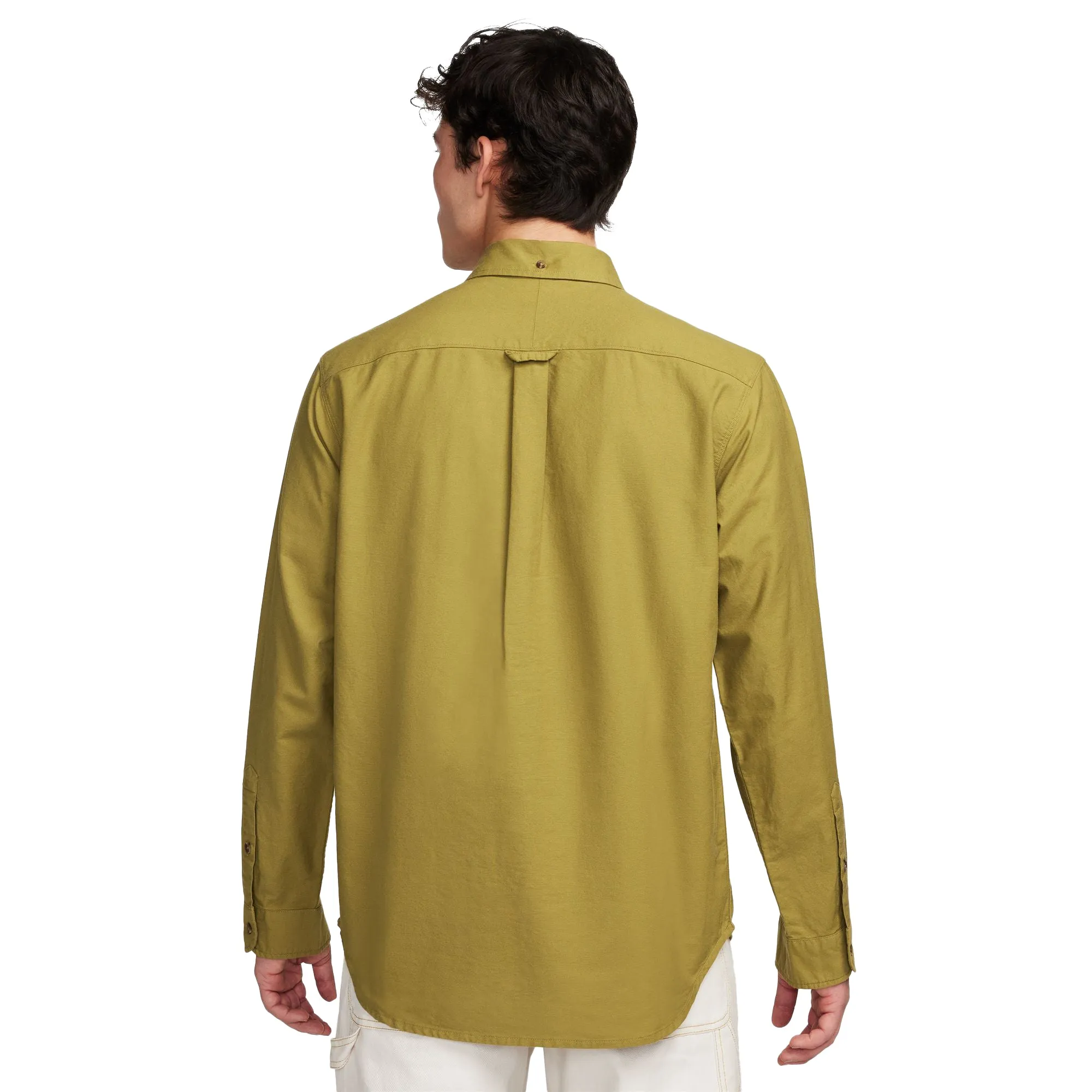 Nike Life Mens Long-Sleeve Oxford Button-Down Shirt in Pacific Moss - Stylish & Comfortable Casual Wear (FN3125-307)