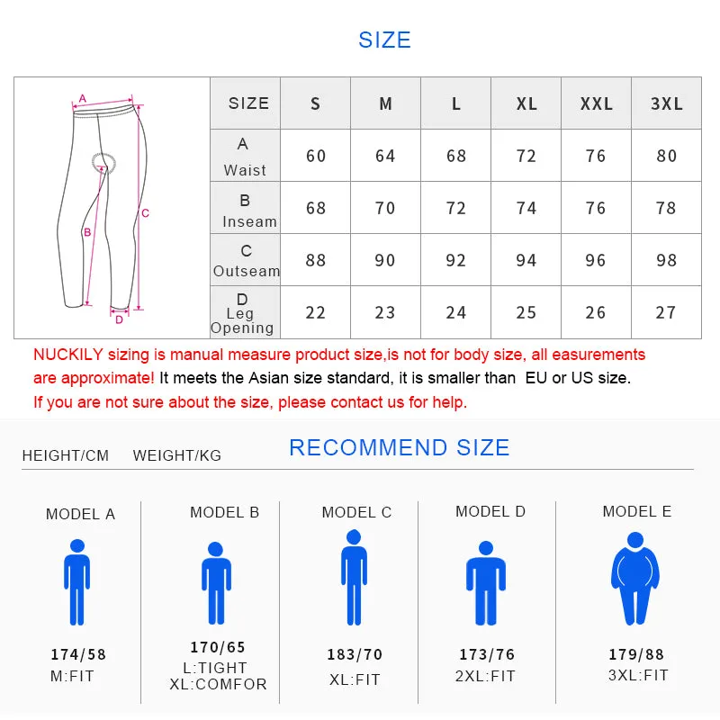 Nuckily Mycycology MM007 Multi Level Gel Pad Padded Cycling Pants For Long Distance Rides