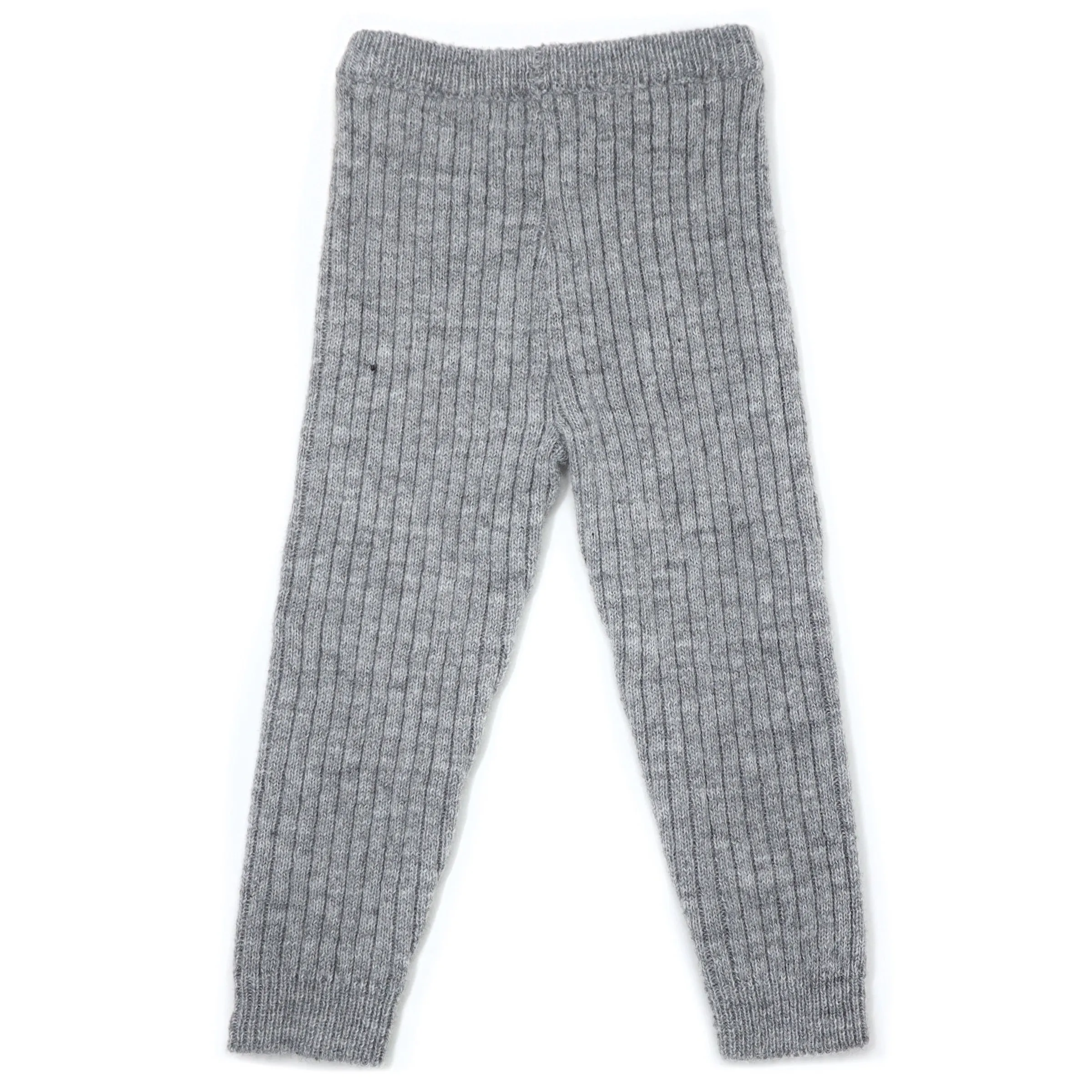 oh baby! Scandi Ribbed Knit Leggings - Heather Gray