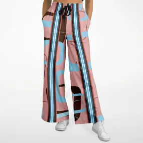 Pink Geo Striped Gallagher SW Stretchy Phat Bellbottoms