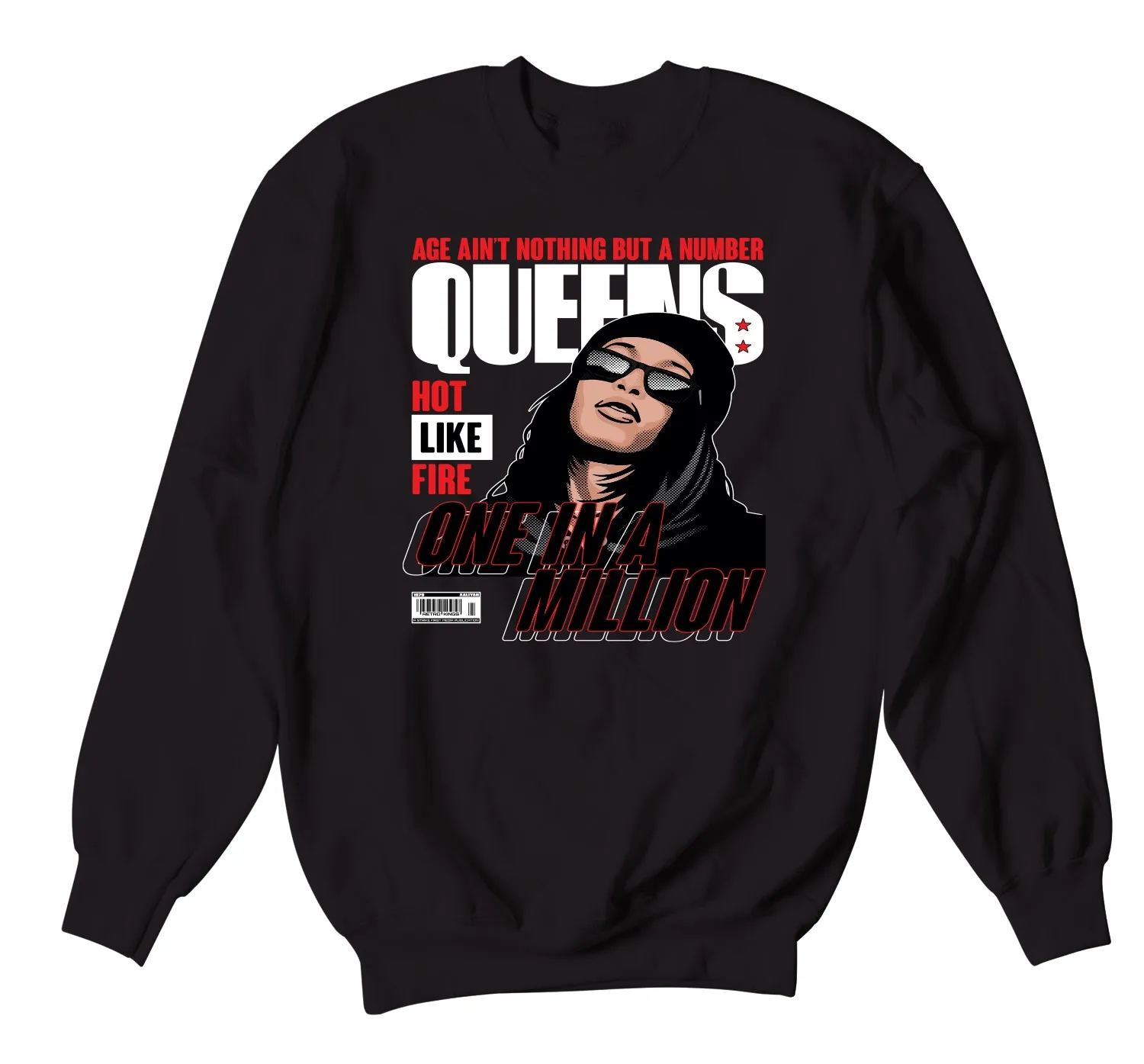 Retro 14 Lipstick Sweater - Queens - Black