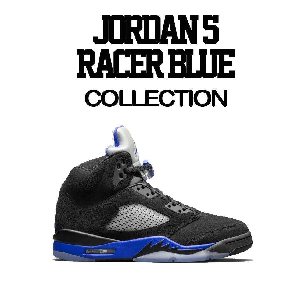 Retro 5 Racer Blue Sweater - Trust Issues - Black