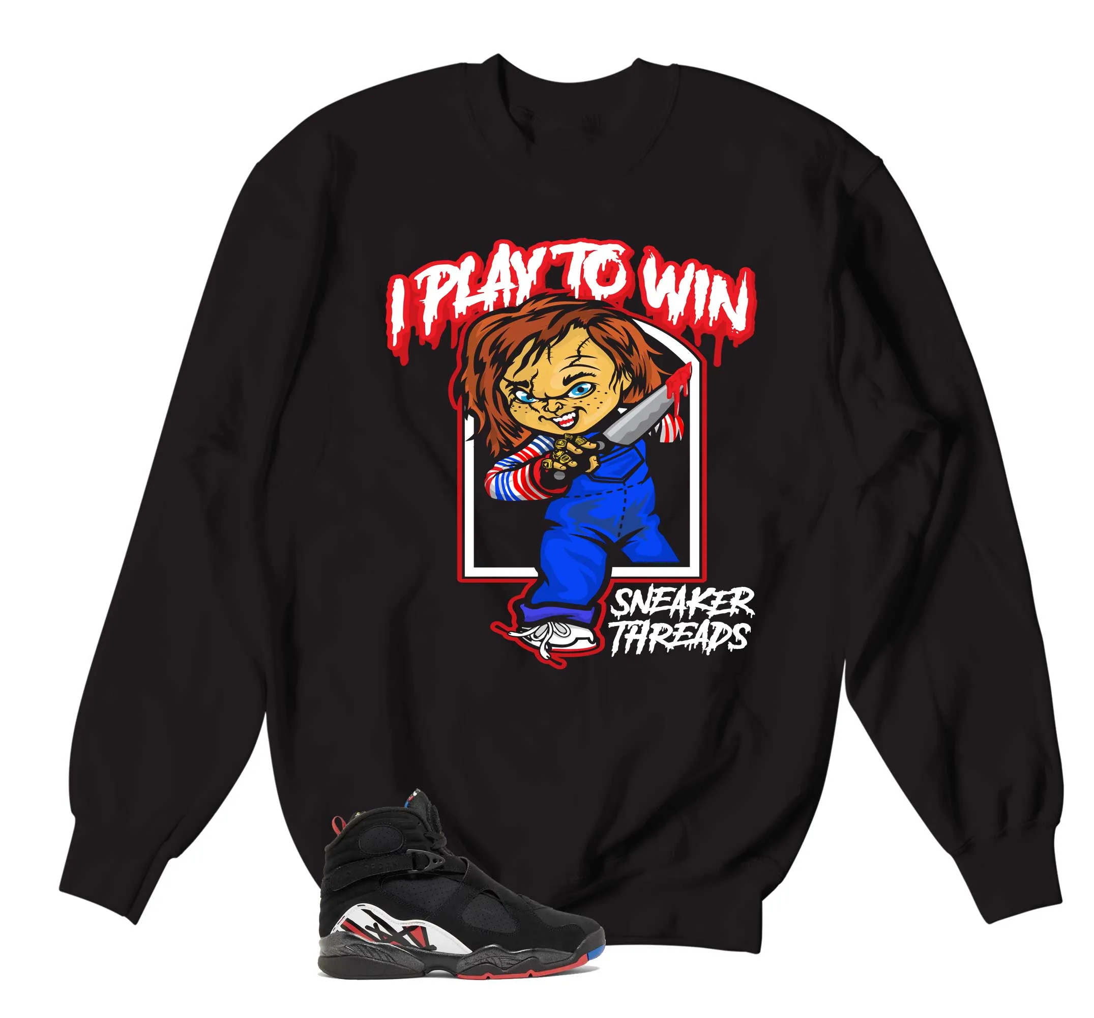 Retro 8 Playoffs Play To Win Sweater