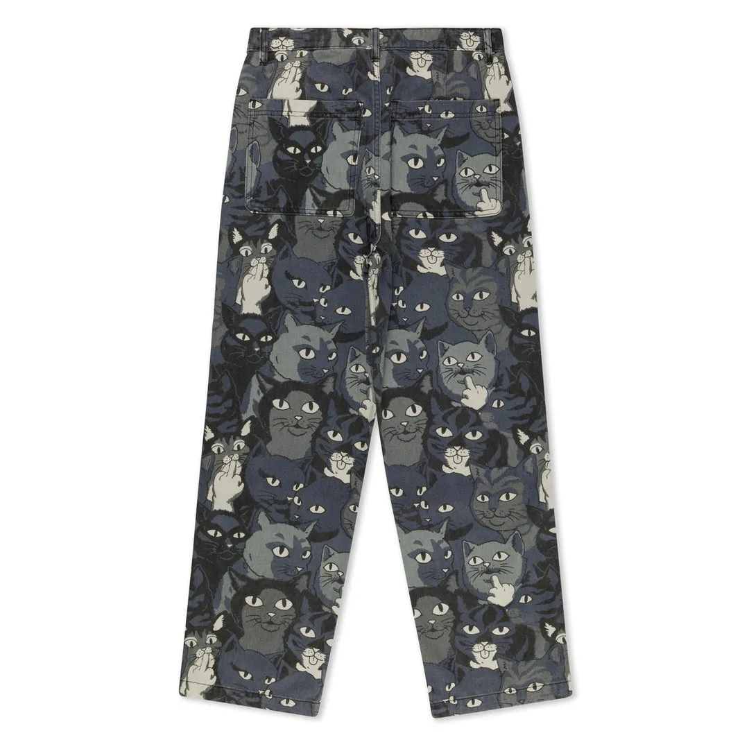 RIPNDIP FAMILY TREE DENIM PANTS-BLACK