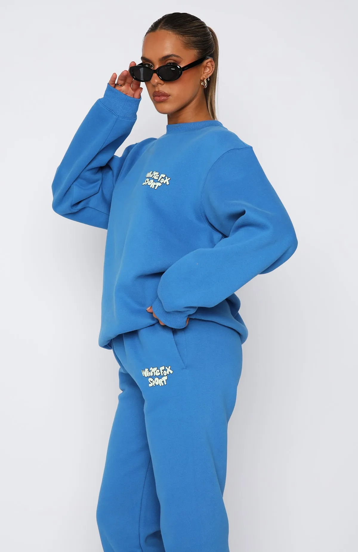 Sports Club Oversized Sweater Azure